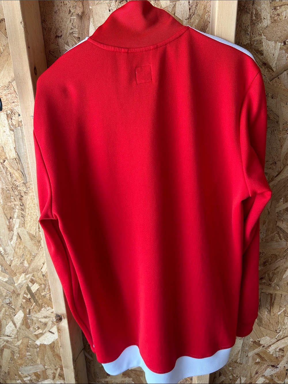 adidas Red and White Retro Trefoil Track Jacket - Picture 3 of 4